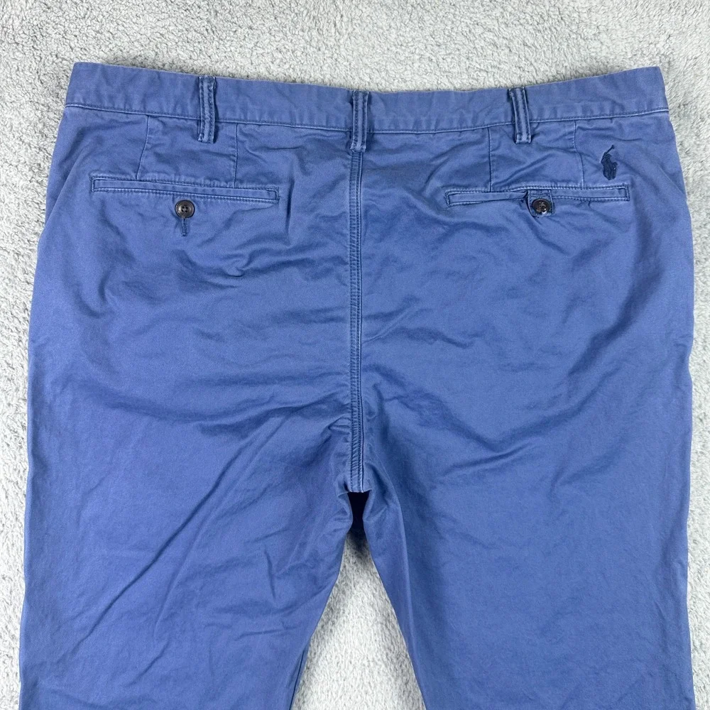 Polo Ralph Lauren Slim Stretch Chino Pants‎ Mens 40x32 (Fits 38x31) Blue Cotton